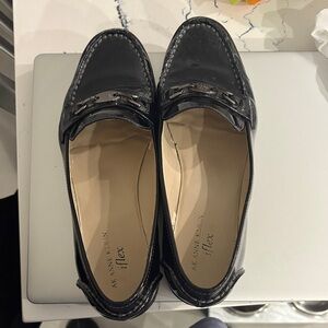 Anne Klein Black Leather Loafers 9.5M